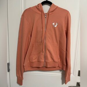NWT - True Religion Women’s Foil Logo Zip Up Hoodie - Size L